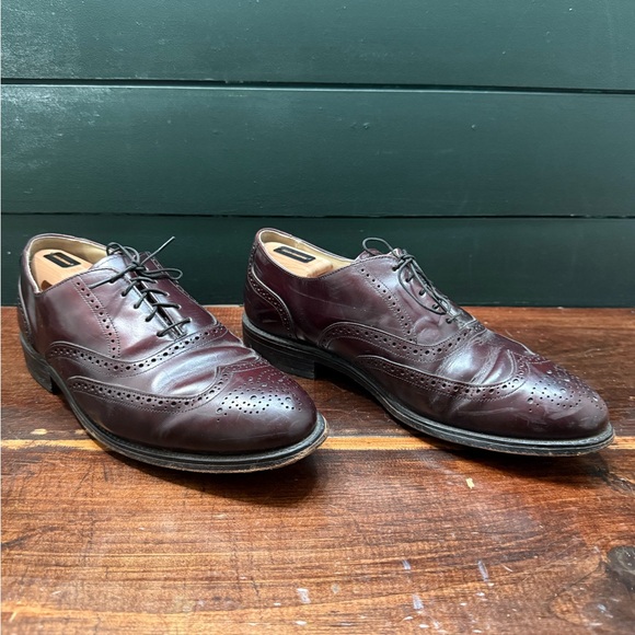 Bostonian 🇺🇸 Made in USA Men's Burgundy Wingtip Leather Oxfords 12 D - Picture 4 of 15